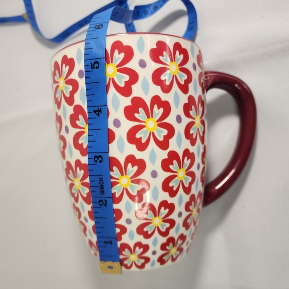 The Pioneer Woman Large Floral and Teal Coffee Tea Mug Cup - Picture 5 of 6